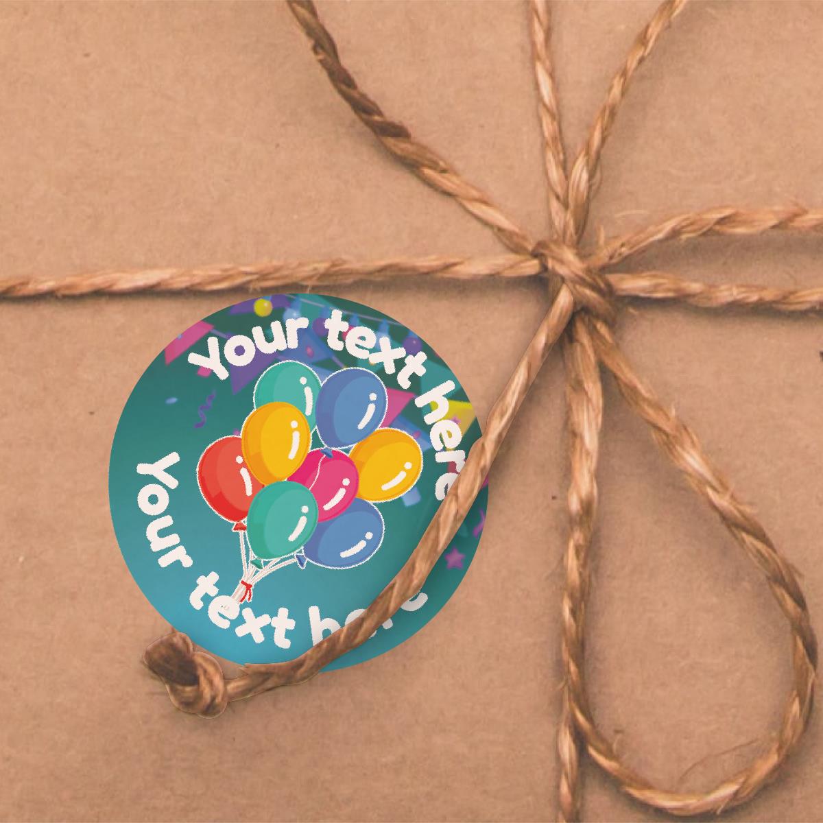144 Personalised Birthday Balloons 30mm Reward Stickers for School Teachers, Parents and Nursery