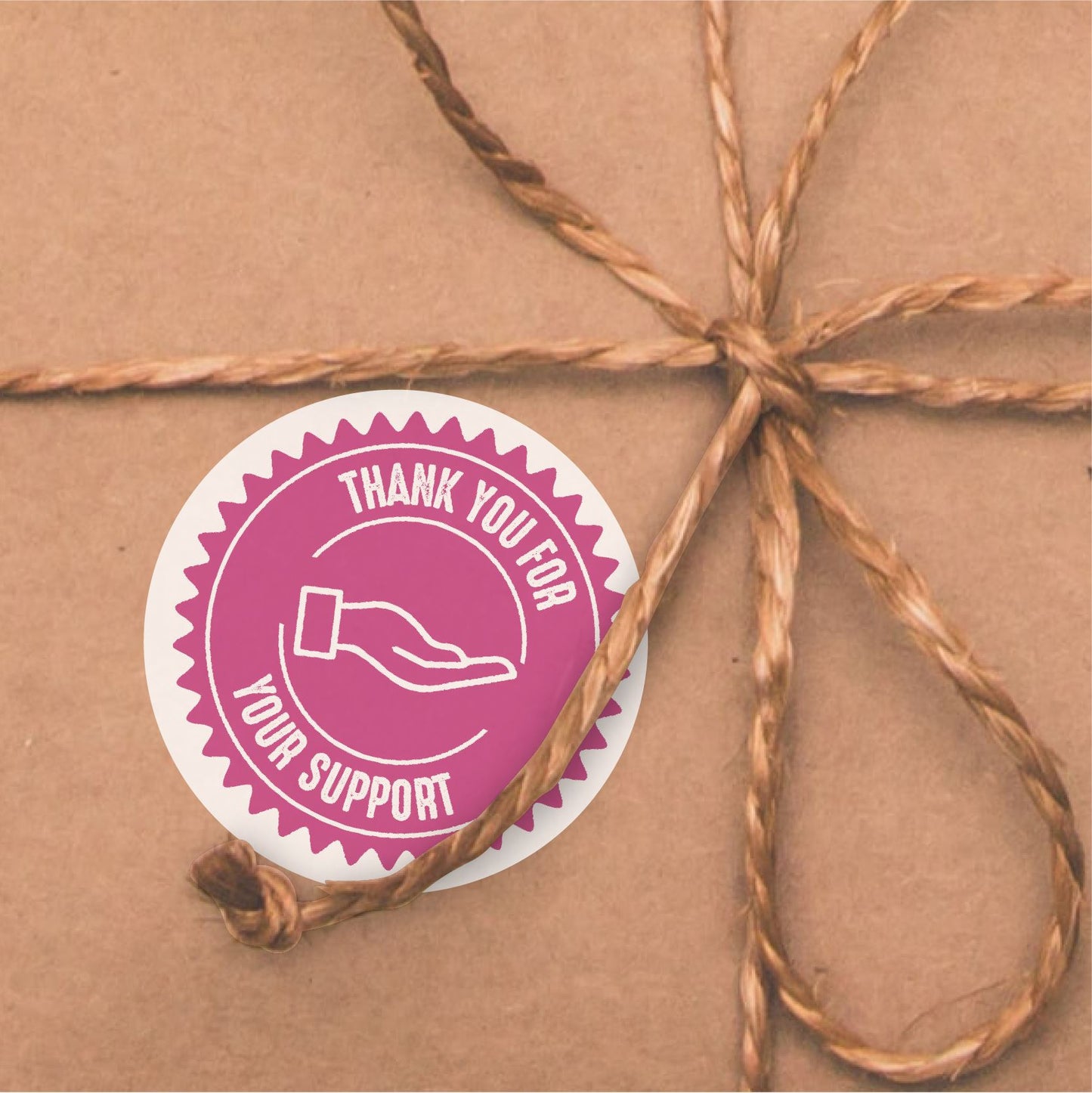 144 Thank You For Your Support 30mm Stickers Glossy Crafting Gift Packaging Seal Labels Small Business Charity Donation