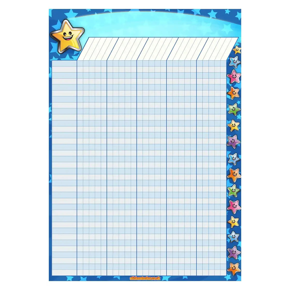 Superstar A2 Incentive Wall Reward Star Chart - Sticker Stocker