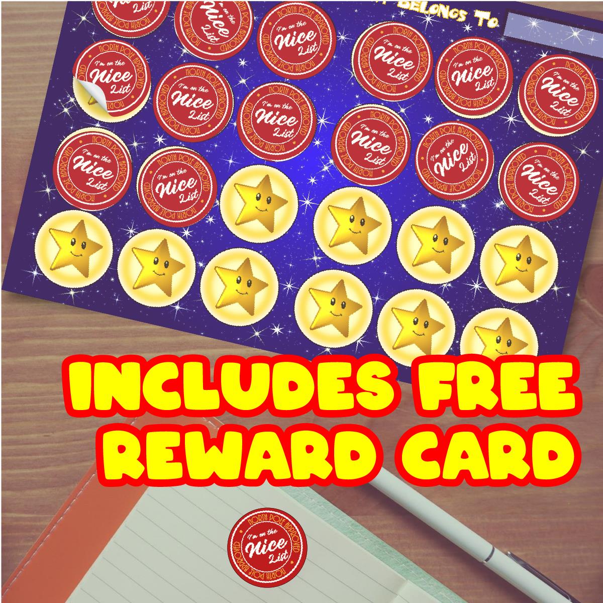 144 Nice List Approved 30mm Reward Stickers for Schools, Grotto's, Christmas Fairs