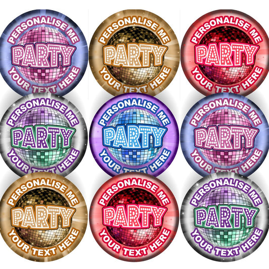 144 Disco Party Personalised 30mm Reward Stickers for School Teachers, Parents and Nursery