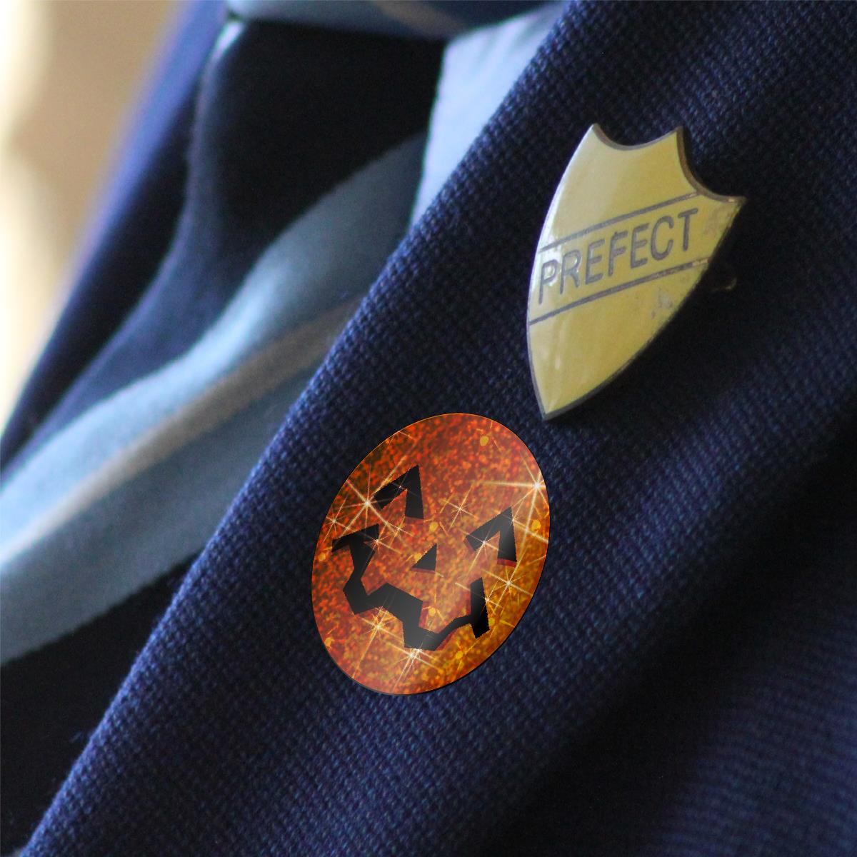 96 Sparkle Pumpkins Halloween Stickers 30mm + 60 Free Sparkle Smiles Reward Stickers for Teachers, Parents and Schools