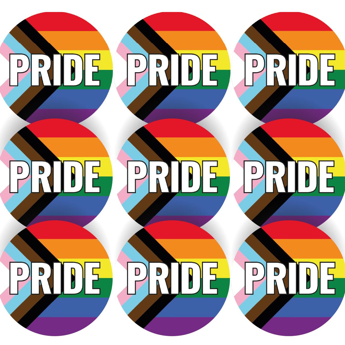 144 Colourful PRIDE Rainbow Flag 30mm Glossy Stickers