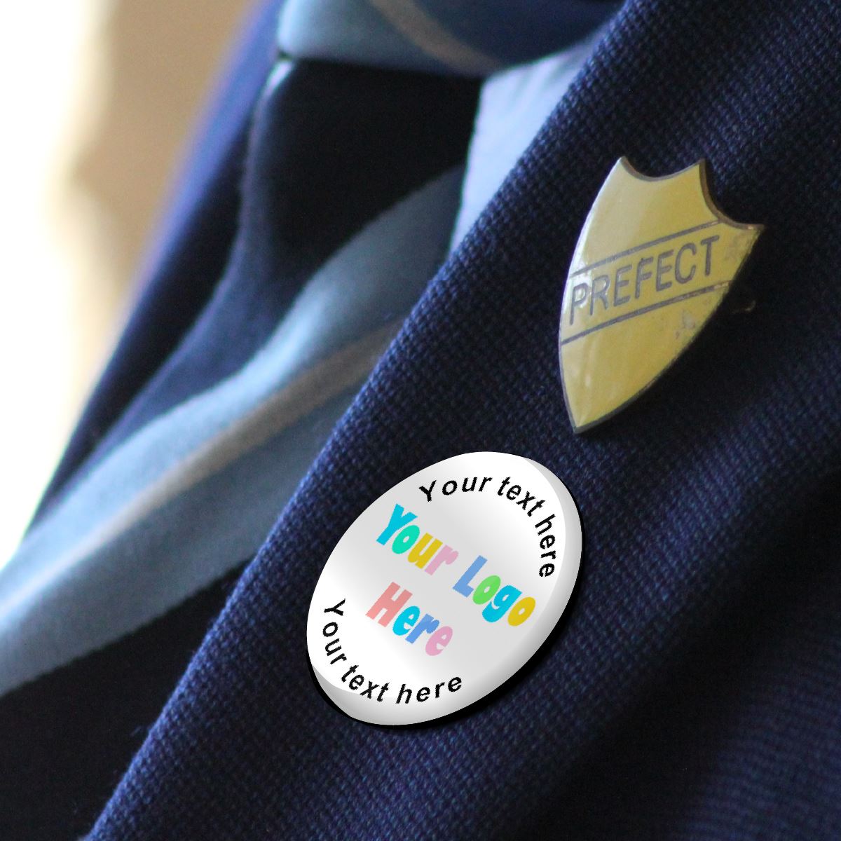 16 x Fully Personalised Badge 38mm (Pack of 16 Pin Badges - 38mm)