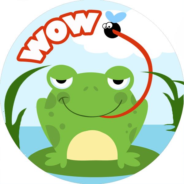 144 Fun Frogs Praise Words 30mm Stickers for Teachers, Parents and Party Bags