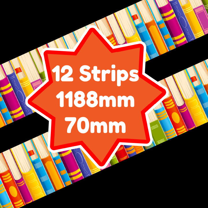Bright Reading Books Classroom Trimmers 14.25m long Notice Board Book Day Display Borders