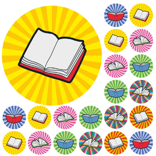 900 Mini Reading Award Book Dot 10mm Spot Reward Stickers for Teachers and Planner Charts