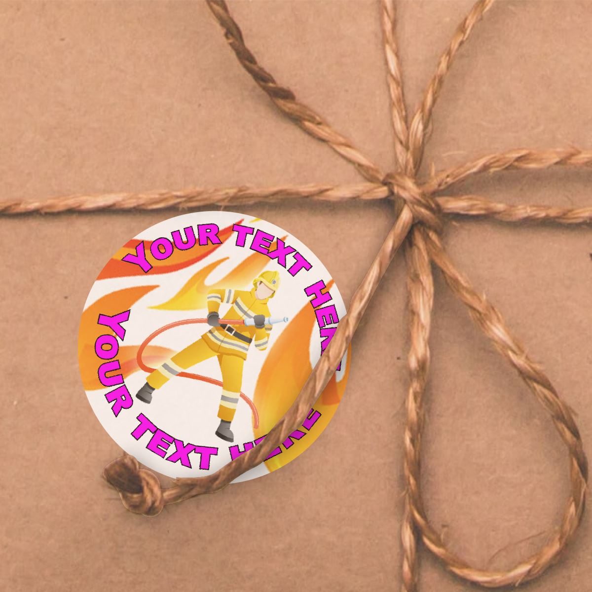 144 Personalised Firefighter 30mm Reward Stickers for School Teachers, Parents and Nursery