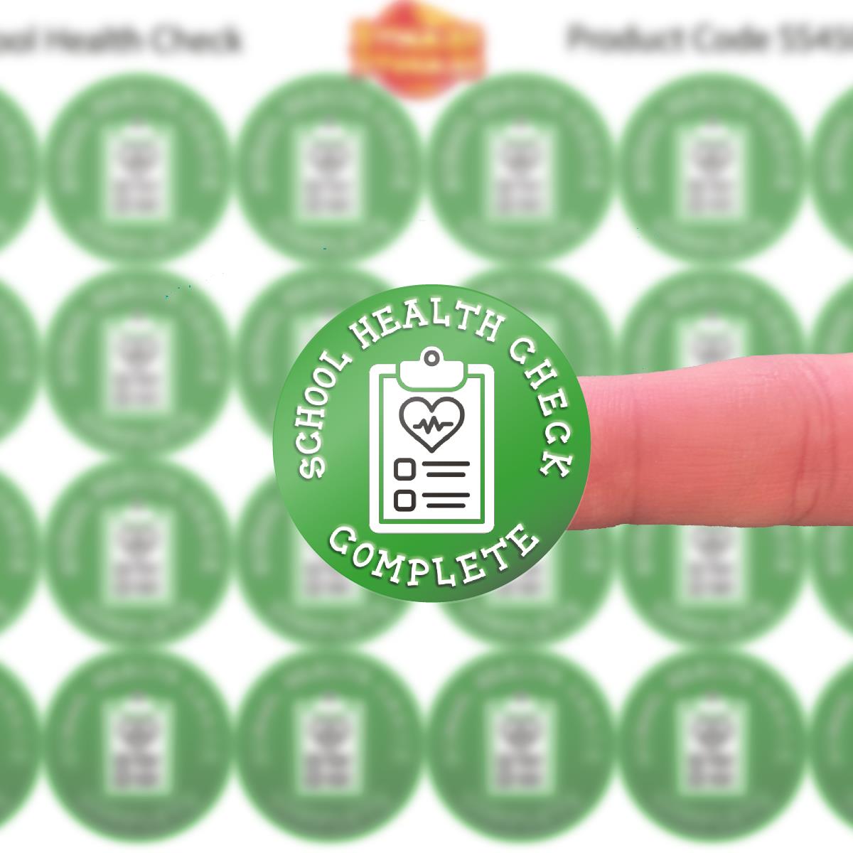 144 School Health Check 30mm Children's Bravery Reward Stickers for Teachers or Nurses