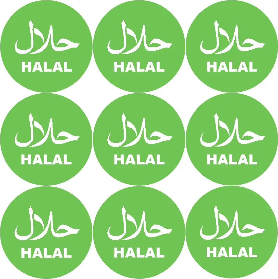 Halala Sticker 144 Halal themed packaging Stickers - Large - Sticker Stocker