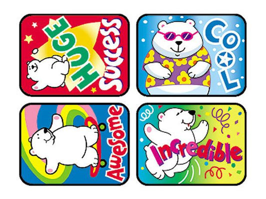 100 Large Polar Power Applause reward stickers