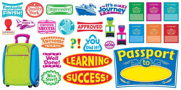 Passport to Learning Bulletin Board Classroom Display set