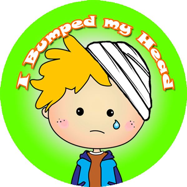 144 I Bumped My Head 30mm Children's Bravery Reward Stickers for Teachers or Nurses