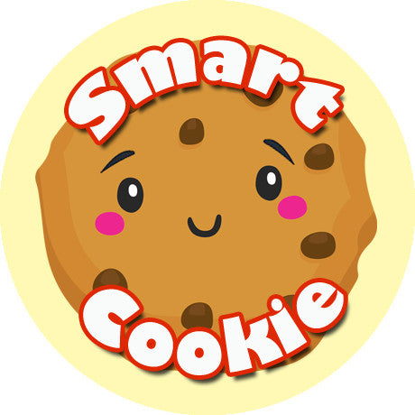 SNS00630 120 Smart Cookie 30mm Chocolate Scented Reward Stickers for Teachers, Parents and Party Bags
