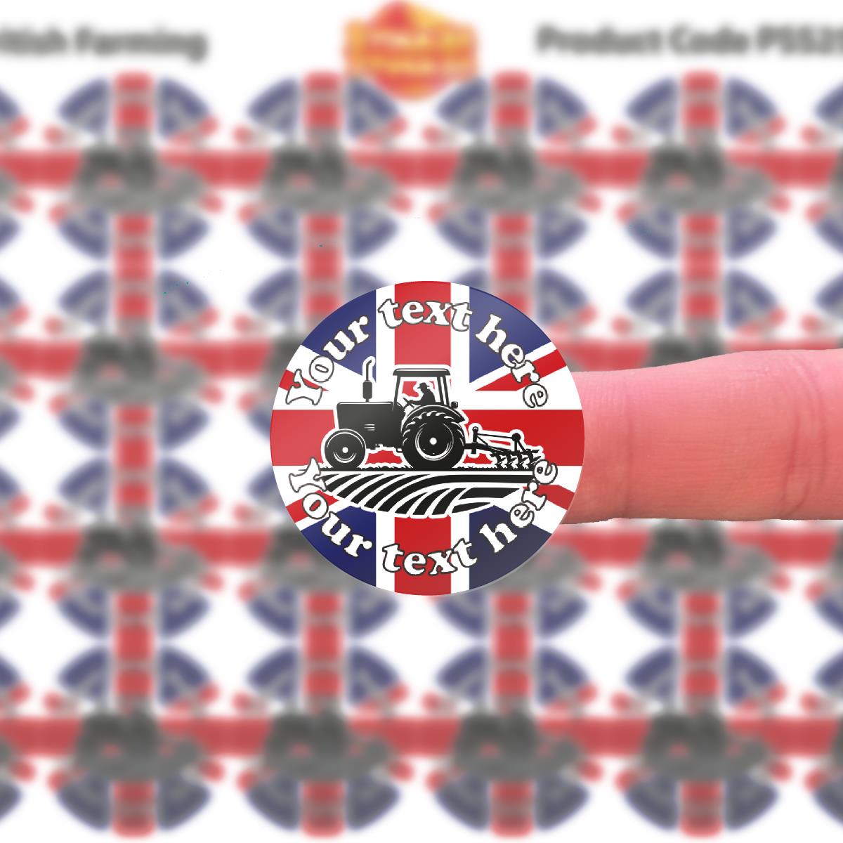 144 Personalised British Farming 30mm Reward Stickers for School Teachers, Parents