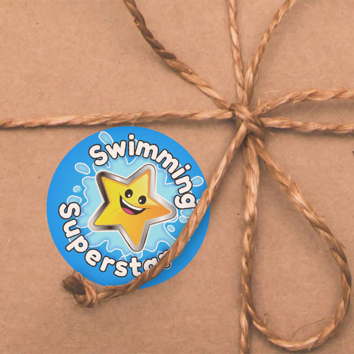 144 Swimming Superstar 30mm Reward Stickers for Teachers, Parents and Party Bags