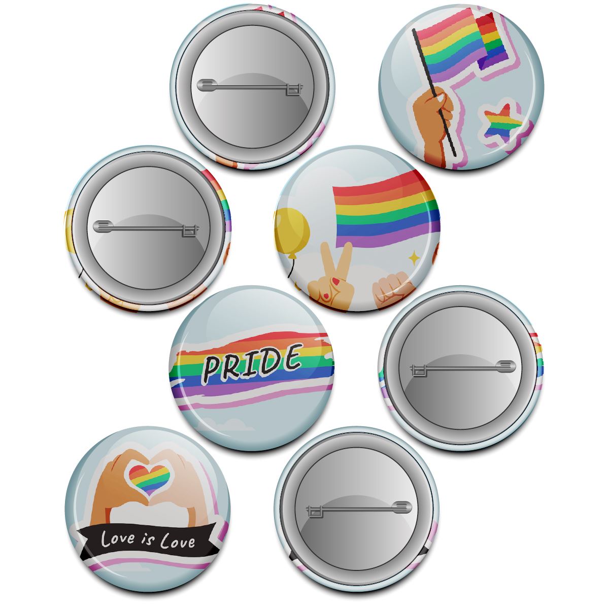 20 x PRIDE Month Badge 38mm (Pack of 20 Pin Badges - 38mm)