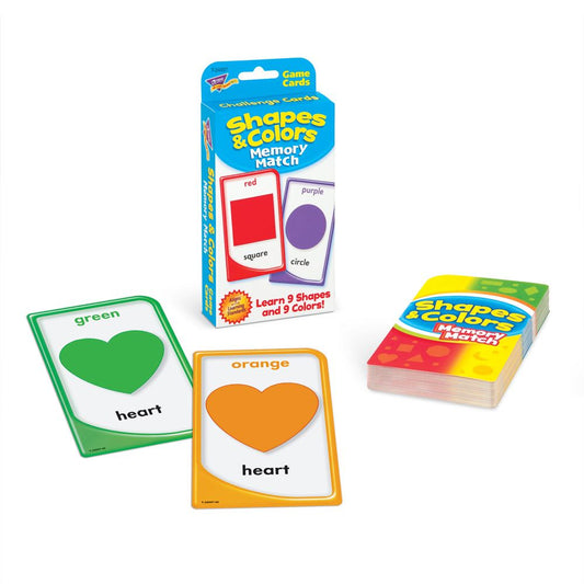 Teaching Colours and Shapes Memory Match Game Challenge Cards