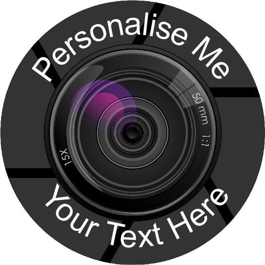 144 Personalised Camera Lens 30mm Reward Stickers for School Teachers, Parents and Nursery