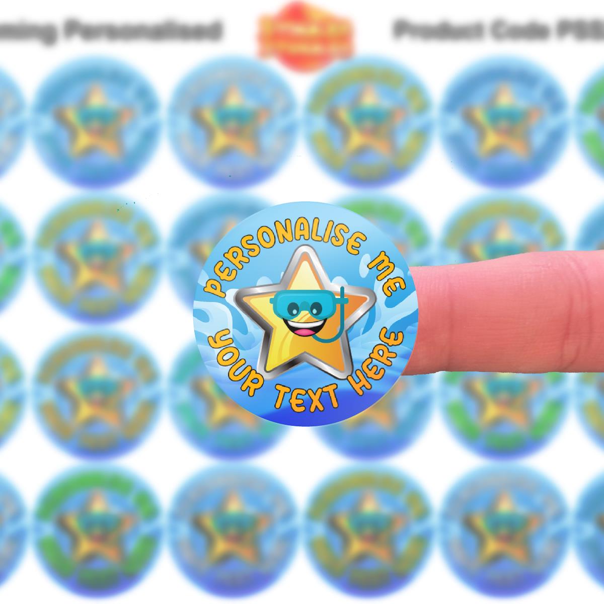 144 Personalised 30mm Swimming Children Reward Stickers for Swim School Teachers
