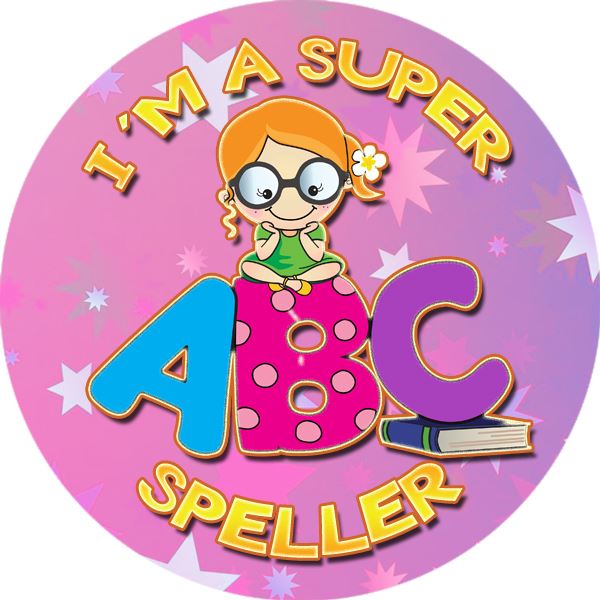 144 Super Speller 30mm Reward Stickers for School Teachers, Parents and Nursery