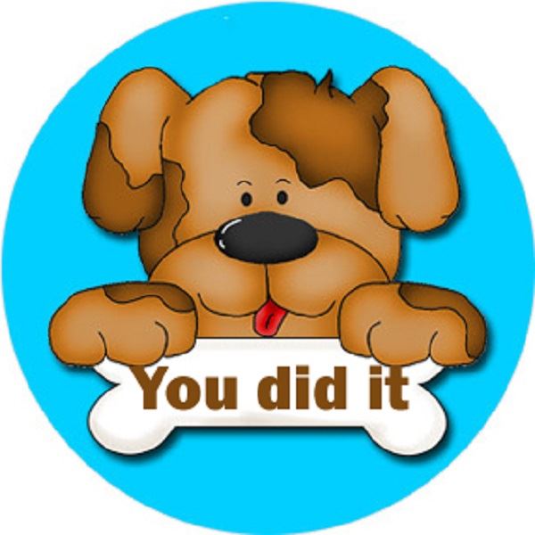144 Puppy Praisers 30mm Round Children's Reward Stickers for Teachers or Parents