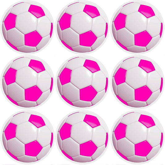 144 Pink Football 30mm Children's Reward Stickers for Teachers or Parents and Party Bags