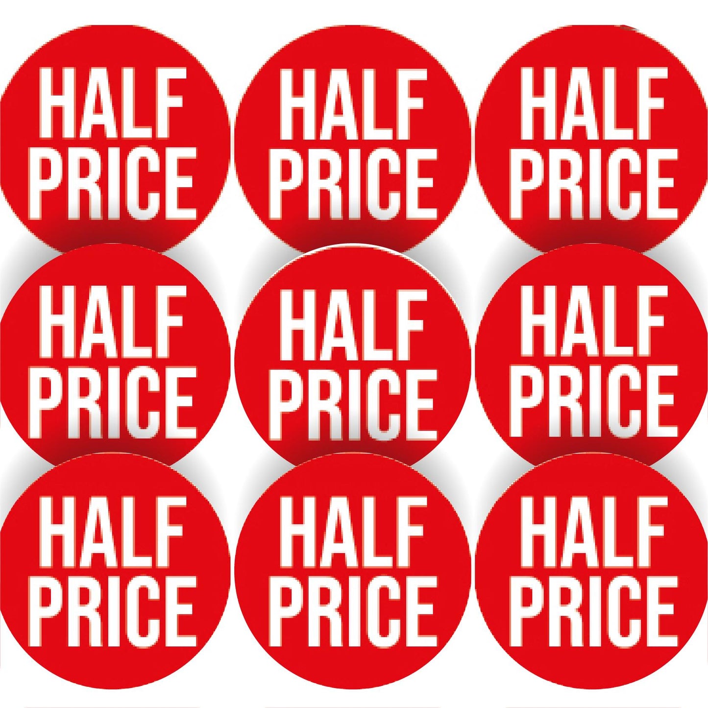 144 Half Price 30mm Glossy Stickers Product Gift Packaging Seal Labels