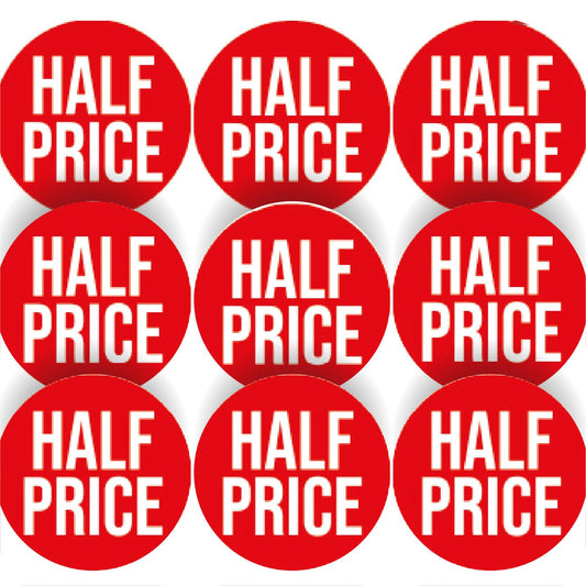 144 Half Price 30mm Glossy Stickers Product Gift Packaging Seal Labels