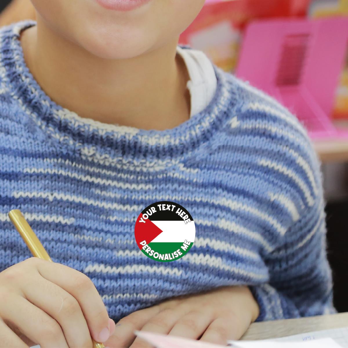 144 Palestine Flag Personalised Awareness 30mm Stickers Teachers, Parents, Schools