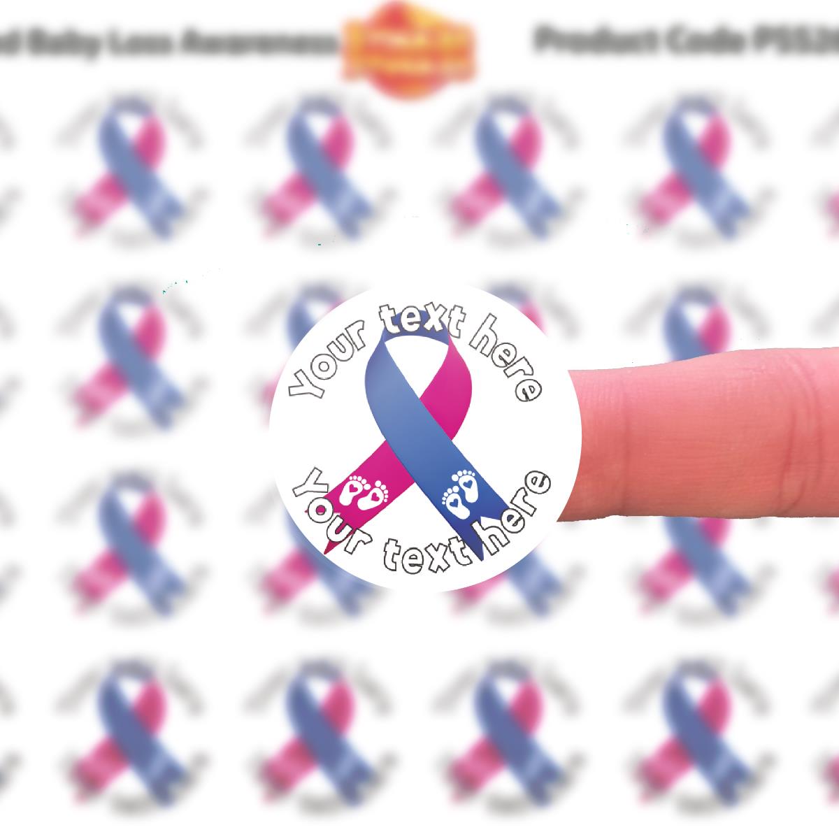 144 Personalised Baby Loss Awareness 30mm Reward Stickers for Charities, NHS
