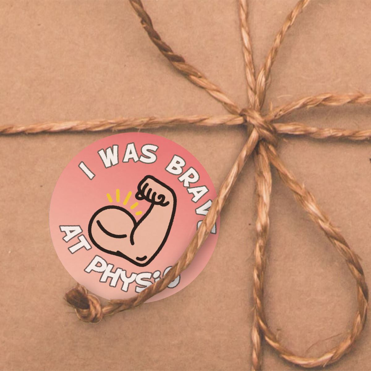 144 I Was Brave At Physio 30mm Reward Stickers for Nurses, Doctors, Physiotherapists