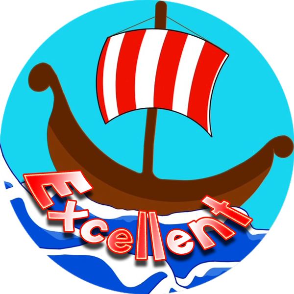 144 Viking Praise Words - History Teacher Reward Stickers Size 30mm