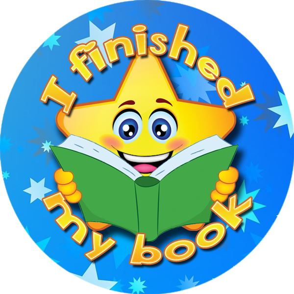 144 I finished my book 30mm Reward Stickers for School Teachers, Parents and Nursery