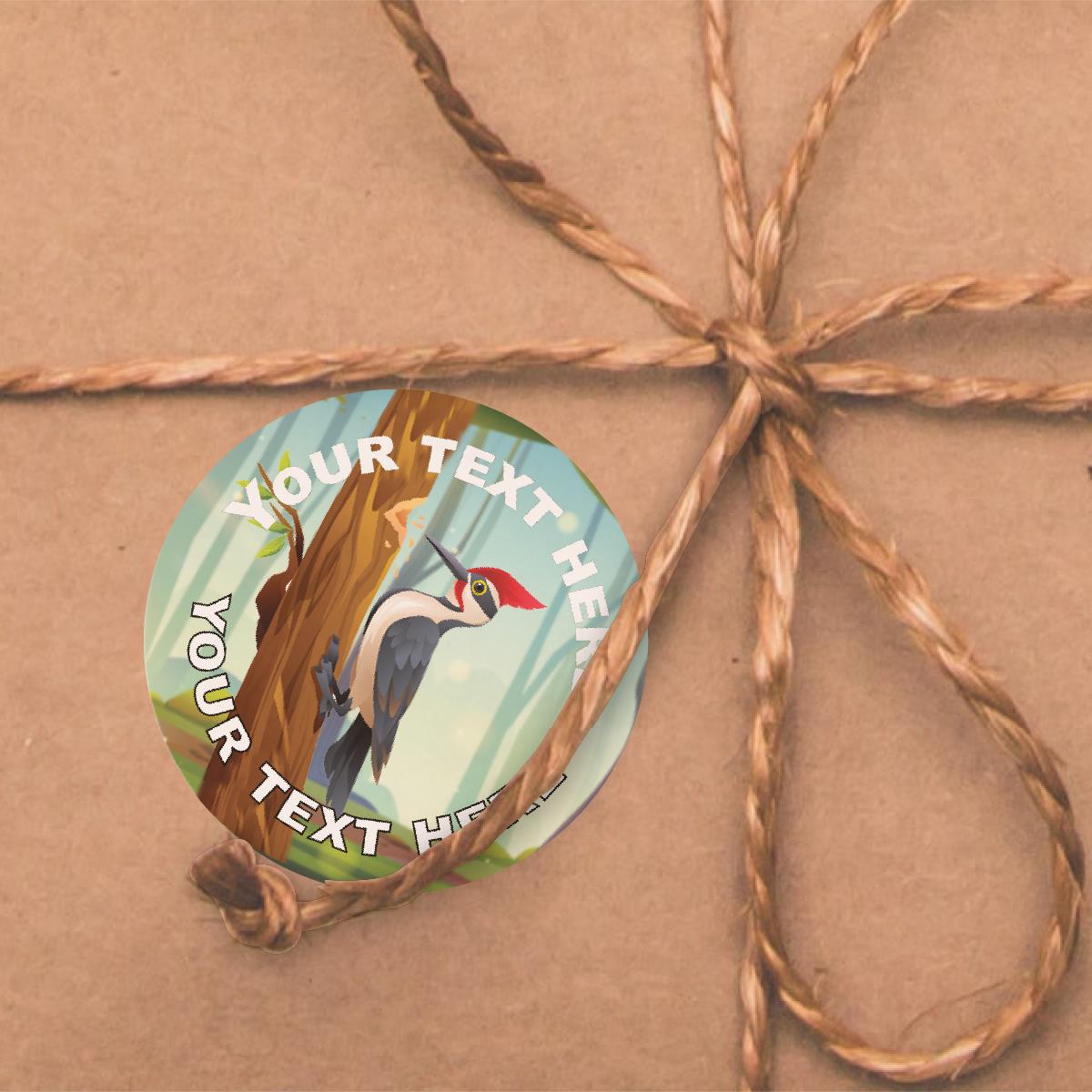 144 Personalised Woodpecker Bird 30mm Reward Stickers for School Teachers, Parents and Nursery