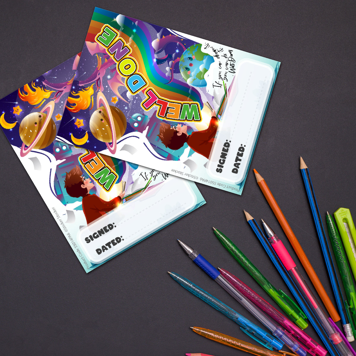 A6 Praise Note Pad 100 Sheet Incentive Chart Rewards - Dream Achieve Well Done