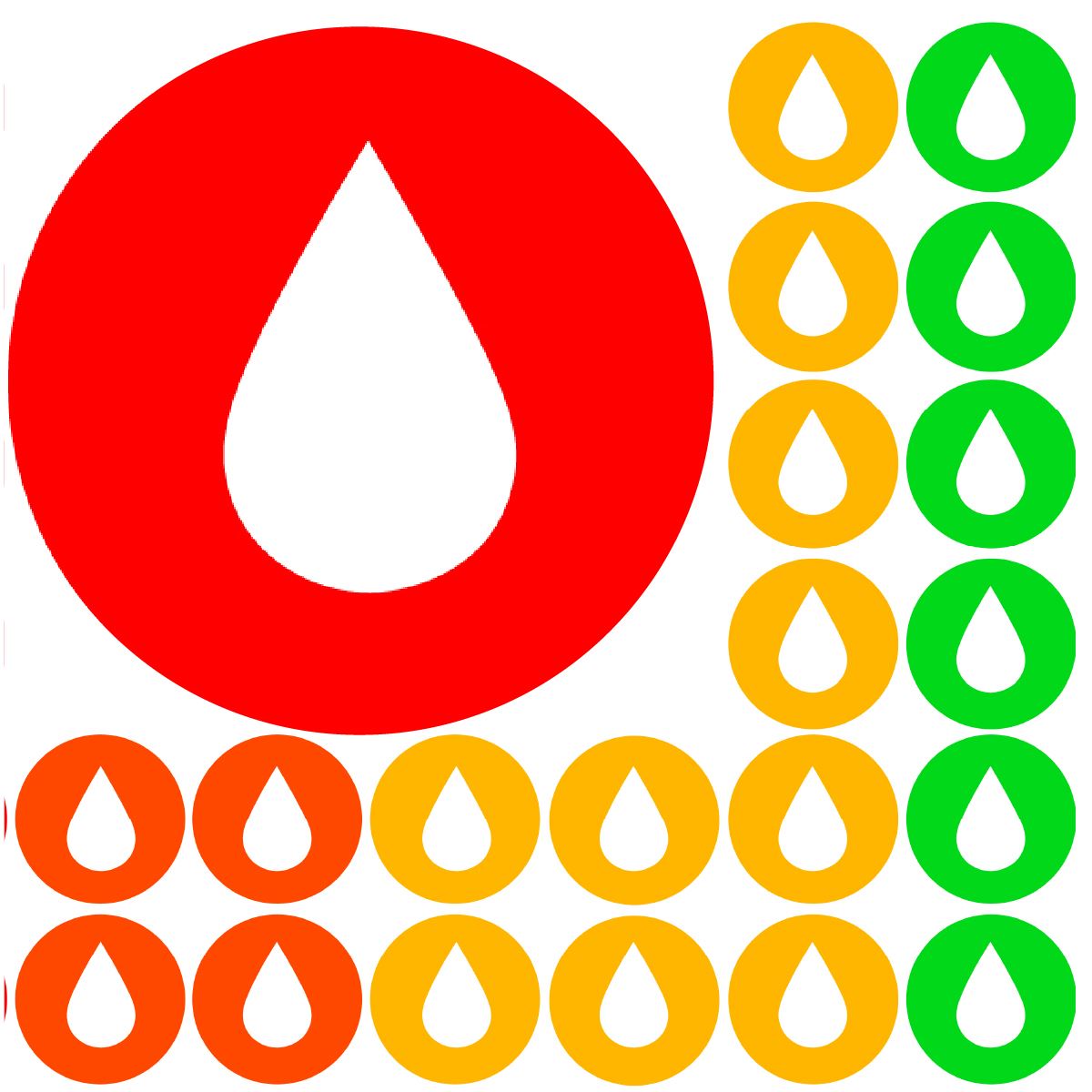 900 Colourful Mini Rainbow Droplets Dot 10mm Glossy Spot Stickers - Journal Tracker Stickers