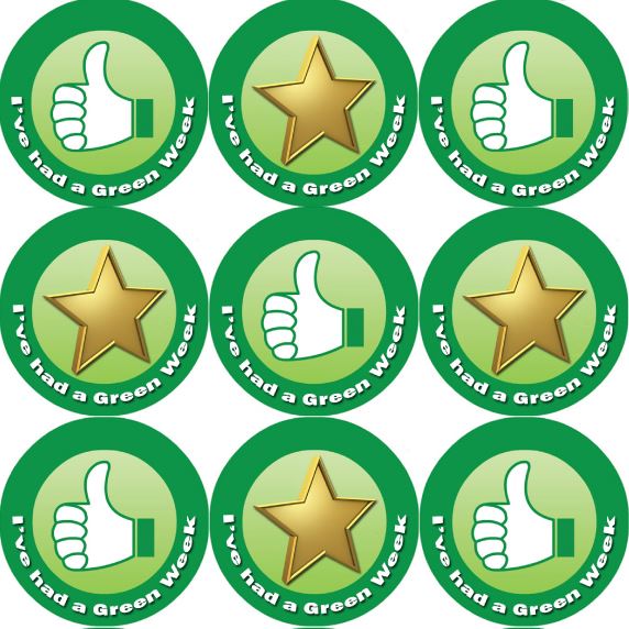 144 Green Week (Its Good to be Green) 30mm Children's Reward Stickers for Teachers or Parents