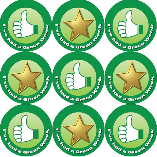 144 Green Week (Its Good to be Green) 30mm Children's Reward Stickers for Teachers or Parents