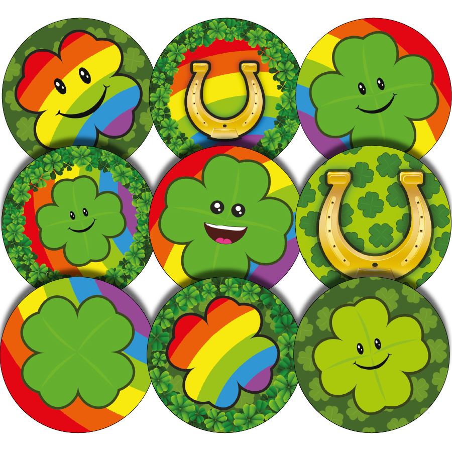 144 Just 4 Luck 30mm Reward Stickers for Teachers, Parents and Party Bags