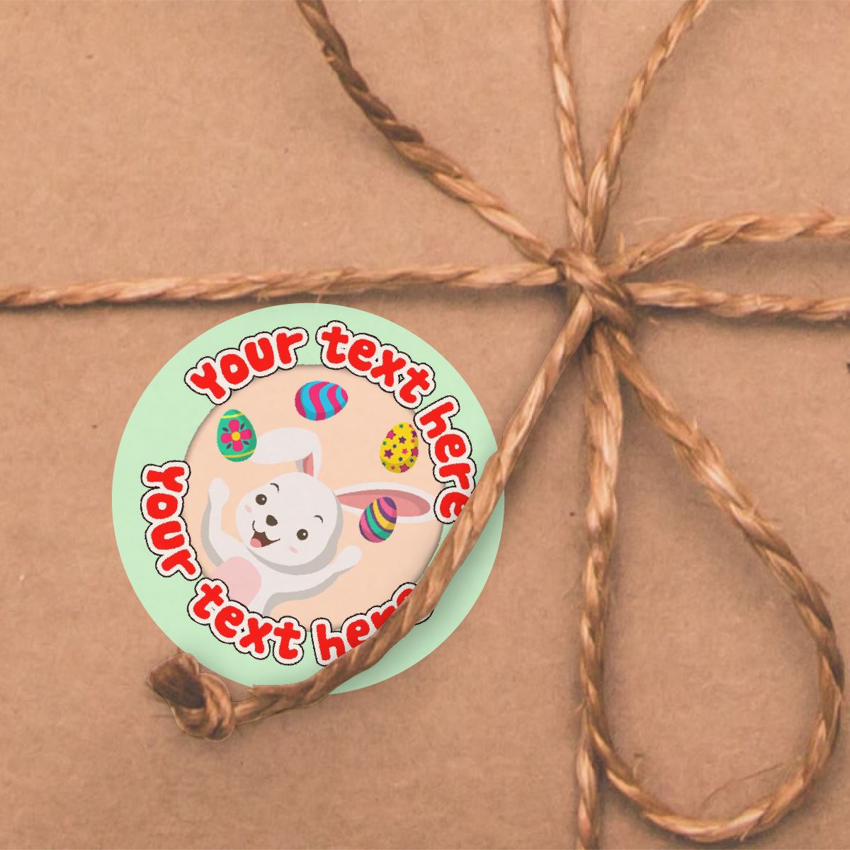 120 Chocolate Scented Personalised Stickers - Easter Bunny - Personalised 30mm Scented  Stickers - For Teachers Nursery Parents