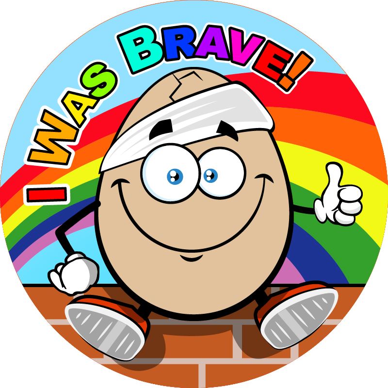144 Bumpty Dumpty Bravery 30mm Children's Bravery Reward Stickers for Teachers or Nurses