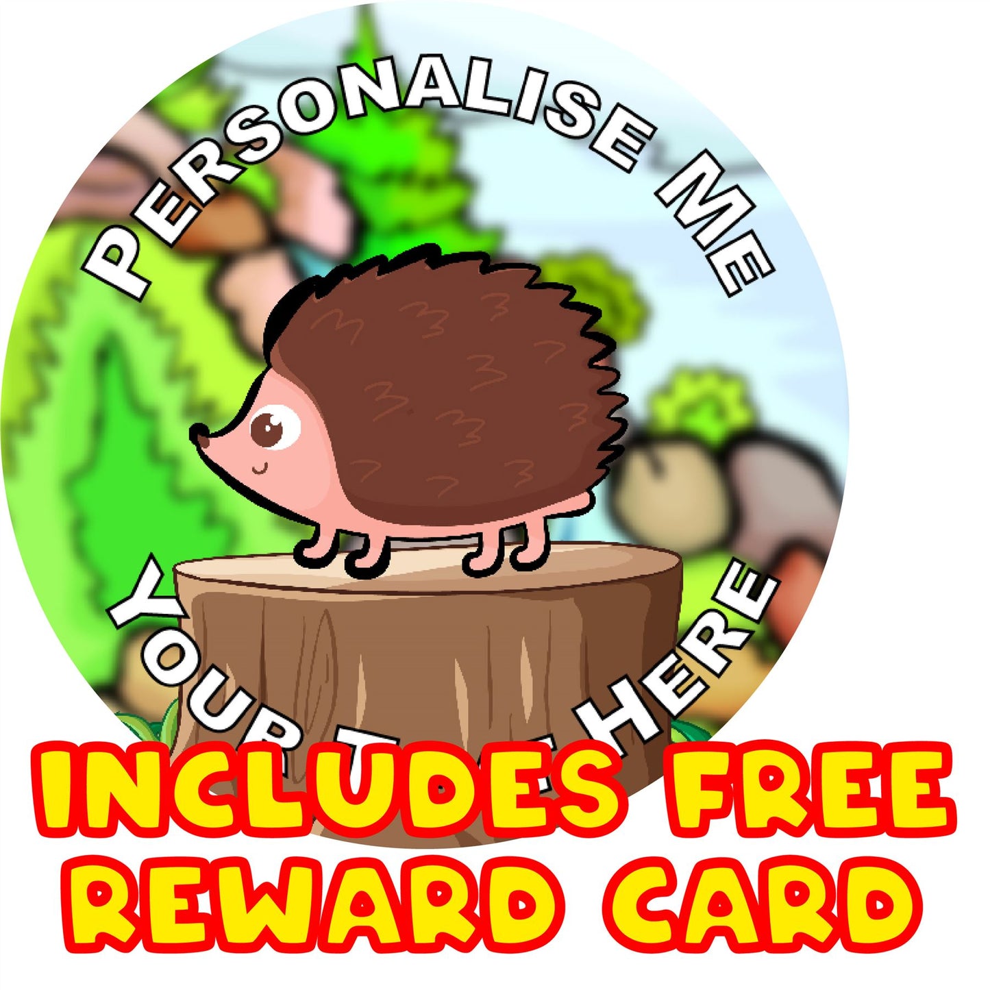 144 Personalised Hedgehog 30mm Reward Stickers for School Teachers, Parents and Nursery