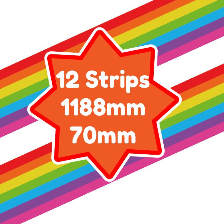 Rainbow Classroom Trimmers 14.25m long Notice Board Display Borders