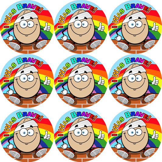 144 Bumpty Dumpty Bravery 30mm Children's Bravery Reward Stickers for Teachers or Nurses