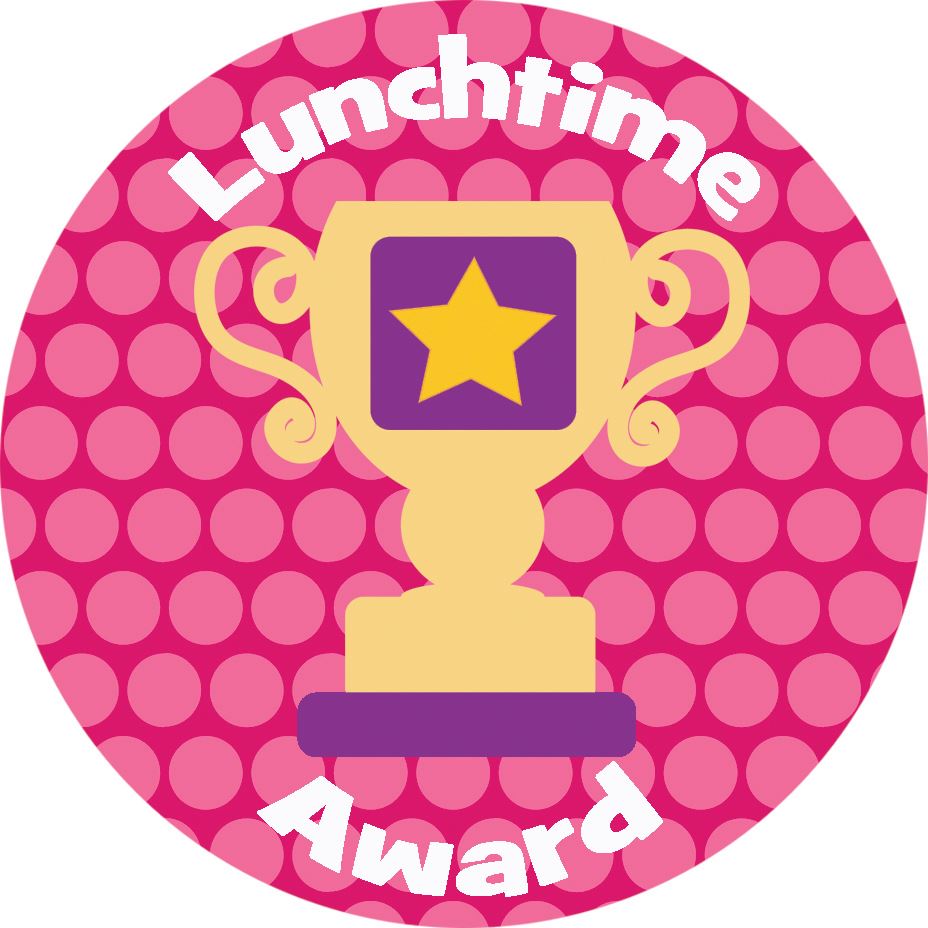 144 Dinner Time Trophies 30mm Children's Reward Stickers for Teachers or Parents