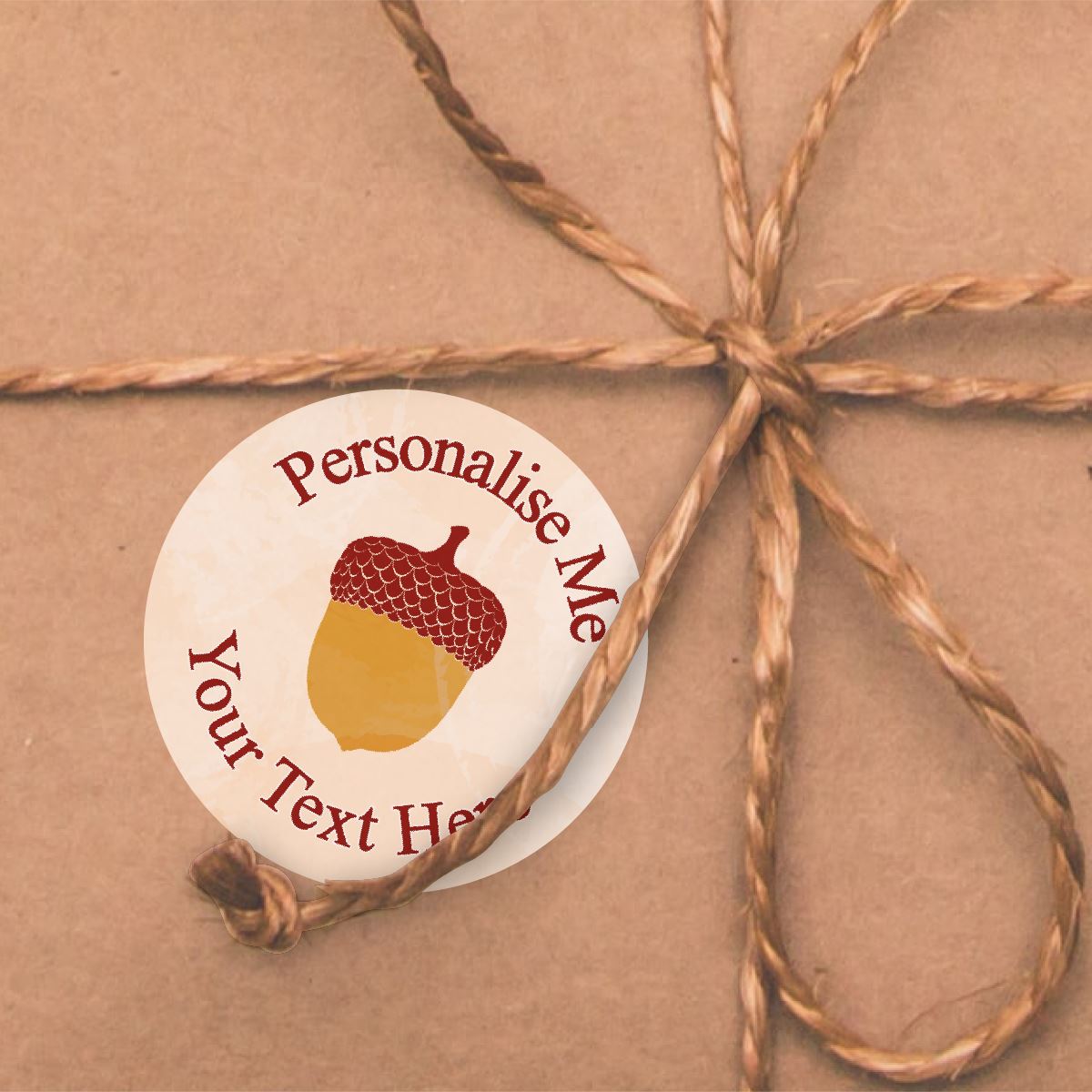 144 Little Acorn Personalised 30mm Reward Stickers for School Teachers, Parents, Company Packaging