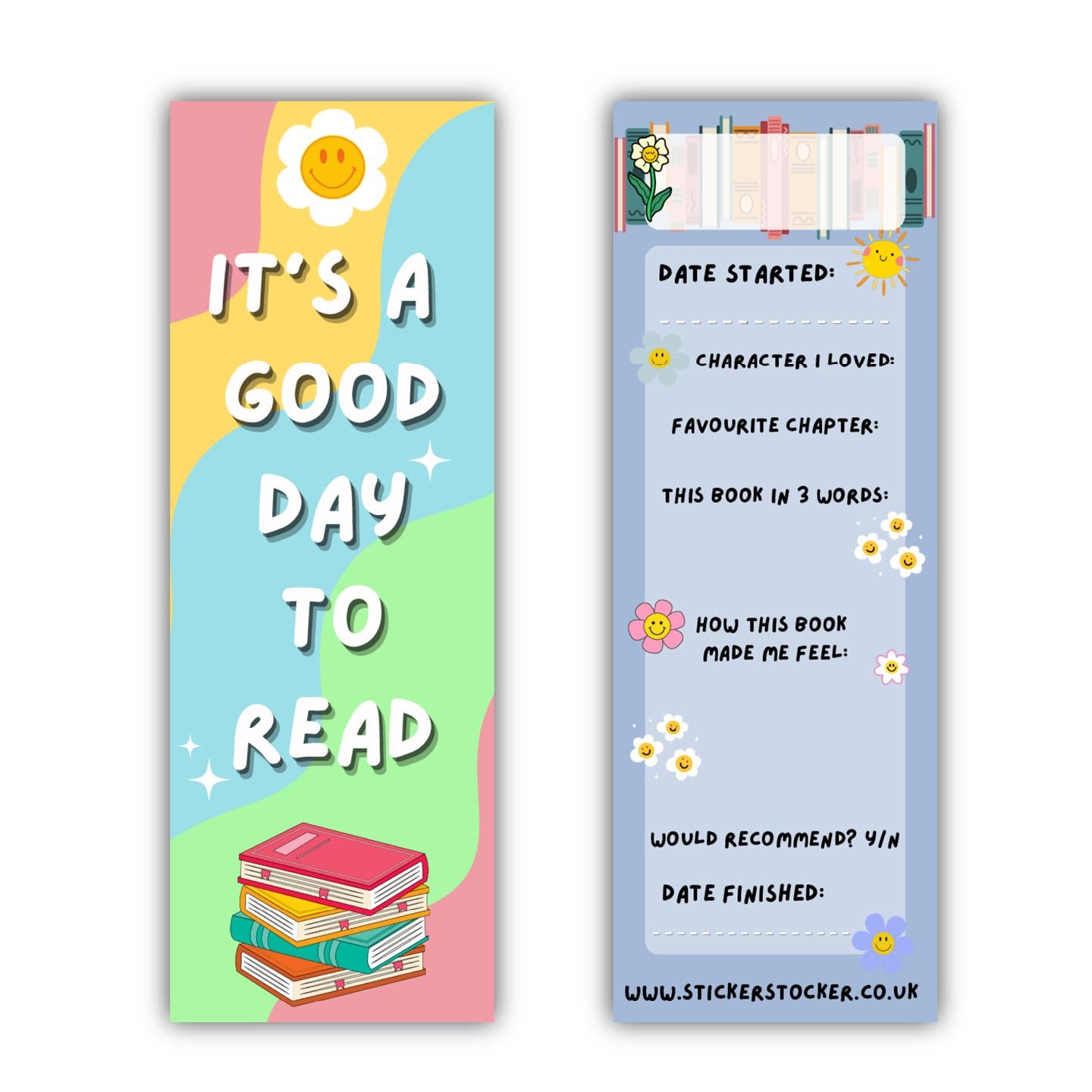 30 It's A Good Day To Read Book Record Classroom Reading Reward Bookmarks Ideal for School Teachers