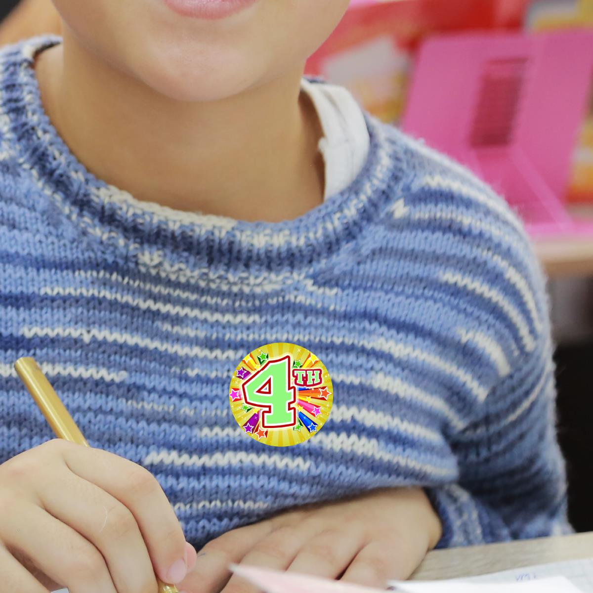 144 1st 2nd 3rd 4th place Sports Day Star 30mm Reward Stickers for Teachers, Parents and Schools