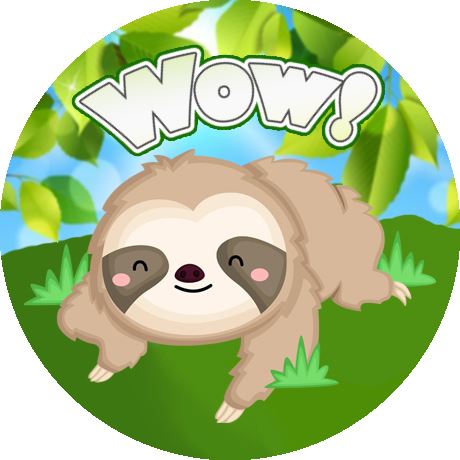 144 Smart Sloth Praise Words 30mm Stickers for Teachers, Parents and Party Bags